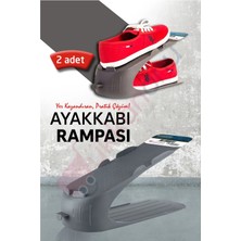 2 Adet Ayakkabı Rampası Ayakkabı Düzenleyici Organizer Antrasit