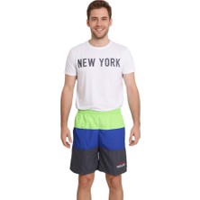 Oppland Erkek Deniz Şortu Beli Lastikli ve Bağcıklı Cepli File Astarlı Su Tutmayan OPEDS26STNMOD32