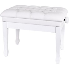 Kozmos PJ006-WH Ayarlı Piyano Taburesi - Beyaz