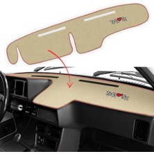 Tofaş Şahin Doğan Kartal Alçak - Düşük Ön Göğüs Bej Renk Nakışlı Torpido Koruma Kaplama Halısı