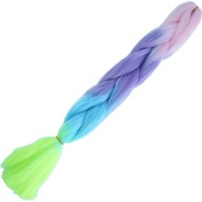 Esperer Afrika Örgülük Ombreli Sentetik Saç 100 Gr. - Şeker Pembe / Mor / Açık Mavi / Neon Sarı