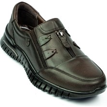 Voyager Z006 Kahverengi Deri Kadın Günlük Ayakkabı