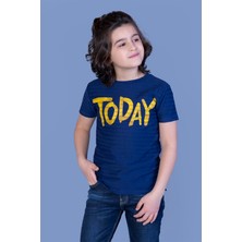 Toontoy Erkek Çocuk Örgü Kumaş Detaylı Today Baskılı Tişört