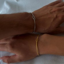 925 Ayar Düğüm Çift Bilekliği