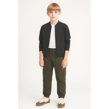 Erkek Çocuk Komando Cepli Beli Lastikli Okul Pantolonu AK1000-1-2