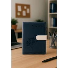 Mıknatıslı Ajanda Günlük Not Defteri Notebook Lacivert Ithal Ürün