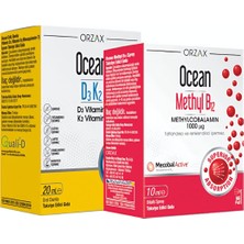 Orzax Ocean D3K2 Damla ve Ocean Methyl B12 10 ml Damla