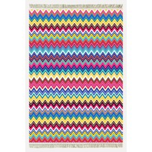 Cotton Kilim 76 Cok Renkli Etnik Bohem Stil Pamuk Taban