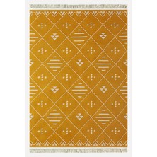 Cotton Kilim 69 Multu Iskandinav Motifler Modern Dekoratif Saçaklı Yıkanabilen Dokuma Kilim