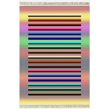 Cotton Kilim 55 Multy Geleneksel Motifler Modern Dekoratif Saçaklı Yıkanabilen Dokuma Kilim