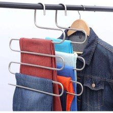 5 Katlı Metal Pantalon Eşarp Askısı Dolap Içi Düzenleyici Pantolon Askısı