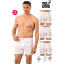 Özkan 0043 3'lü Paket Erkek %100 Pamuklu Penye Süprem Kumaş Esnek Rahat Paçalı Don Boxer Külot