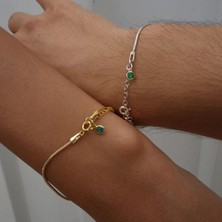 925 Gümüş | Doğum Taşlı Çift Bilekliği