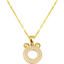 Ö Harfi Altın Kolye 14 Ayar