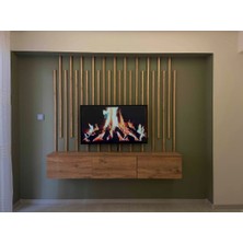 ZETA WOOD 240 cm 12 Adet  Kendinden Yapışkanlı Dekoratif Çıta - 8 mm Kalınlık - Savana Meşe