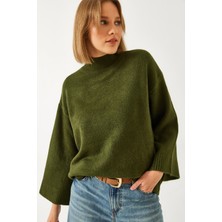 Shade Kadın Yarım Balıkçı Yaka Oversize Triko Kazak
