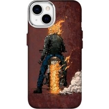 IPHONE 15 Özel Ghost Rider Tasarımlı Lüks Silikon Kılıf