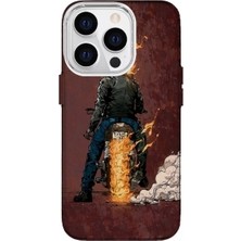 IPHONE 16 Pro Özel Ghost Rider Tasarımlı Lüks Silikon Kılıf
