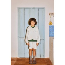 Ekru Cep Kapaklı Şort