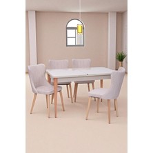 Tuna Kum Beji Lak Panel Mdf Mutfak Masa Takımı 80X130