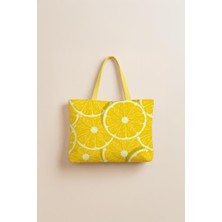 Evdek Lemonade Plaj Havlulu Plaj Çantası 35X40 cm