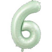 Benim Marifetlerim 6 Rakamı Su Yeşili Folyo Balon 40 Inch 90 cm