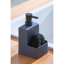 Astoria Akrilik Sünger Hazneli Sıvı Sabunluk Seti