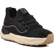 Siyah Triko Hafif Kadın Sneaker 25Y310-4 Z