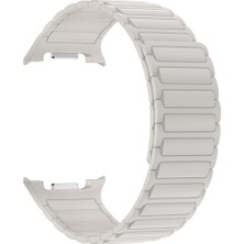 Samsung Galaxy Watch 8 40 / 44 mm Magnetik Silikon Kordon Baklalı Desenli Mıknatıslı Kayış