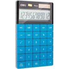 Masaüstü 12 Haneli Hesap Makinesi, Mavi, Kullanışlı ve Dayanıklı