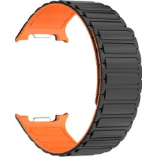 Samsung Galaxy Watch 8 40 / 44 mm Magnetik Silikon Kordon Baklalı Desenli Mıknatıslı Kayış