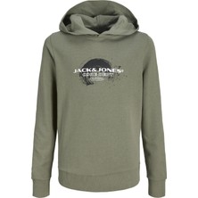Jack & Jones JCOCONDOR SWEAT HOOD FST Haki Erkek Çocuk Sweatshirt