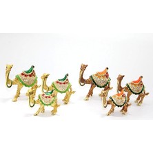 Swarovski Taşlı 3'lü Deve Figürü Model 2