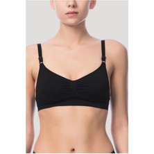 Kadın Siyah Dikişsiz Desteksiz Sütyen