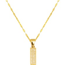 I Harf Kolye 14 Ayar Altın