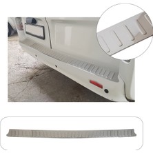 Renault Trafic Uyumlu 2001-2014 Geniş Model Krom Arka Tampon Üstü Koruma Paslanmaz Çelik Large