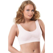 -2411 Dikişsiz Kaplı Toparlayıcı Büstiyer Sporcu Sütyen