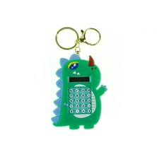 Yeşil Dino Mini Hesap Makinesi ve Anahtarlık Labirent Oyuncak