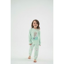 8909 Kız Ç. Baskılı Pijama Takım