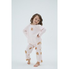 8910 Kız Ç. Baskılı Pijama Takım