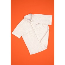 U.S. Polo Assn. Erkek Çocuk Krem Kısa Kollu Gömlek 50300416-VR071