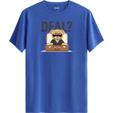 Deal Teklifli Ayıcık Baskılı Tişört - %100 Pamuk Premium Kumaş Eğlenceli Ayıcık Tasarım T-Shirt