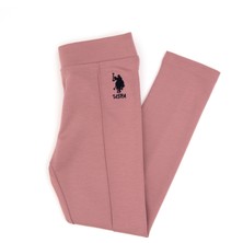U.S. Polo Assn. Kız Çocuk Orkide Nervürlü İnterlok Tayt 50316891-VR221