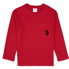 U.S. Polo Assn. Erkek Çocuk Fuşya Bisiklet Yaka Sweatshirt 50314033-VR104