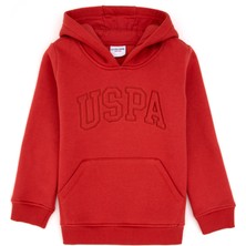 U.S. Polo Assn. Kız Çocuk Kiremit Kapüşonlu Şardonlu Basic Sweatshirt 50314311-VR026