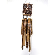 Bambu Baykuşlu Çan 60 cm
