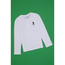 U.S. Polo Assn. Erkek Çocuk Ekru Bisiklet Yaka Sweatshirt 50314909-VR013