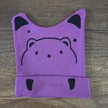 Yenidoğan Kız Erkek Bebek 1 Adet Ayıcık Figür Bandana Şapka Başlık Bere