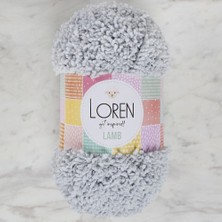Loren Lamb Açık Gri El Örgü Ipi - R044