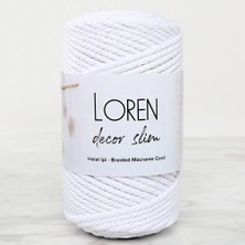 Loren Decor Slim 3 Büküm Makrome Ipi Beyaz - L001